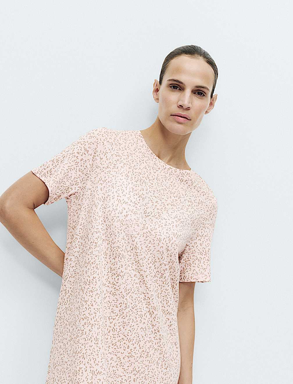 Cotton Modal Printed Long Nightdress