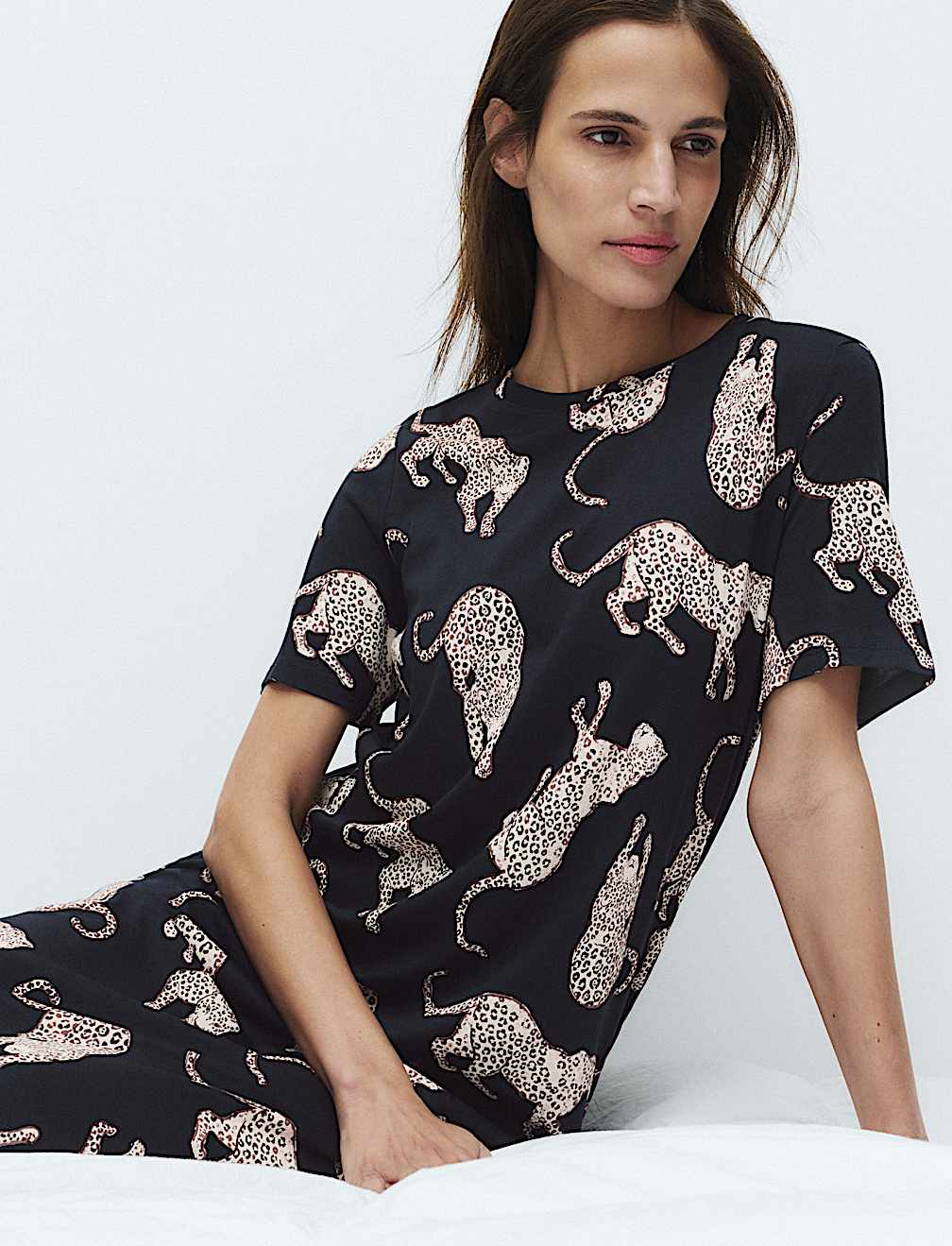 Cotton Modal Printed Long Nightdress