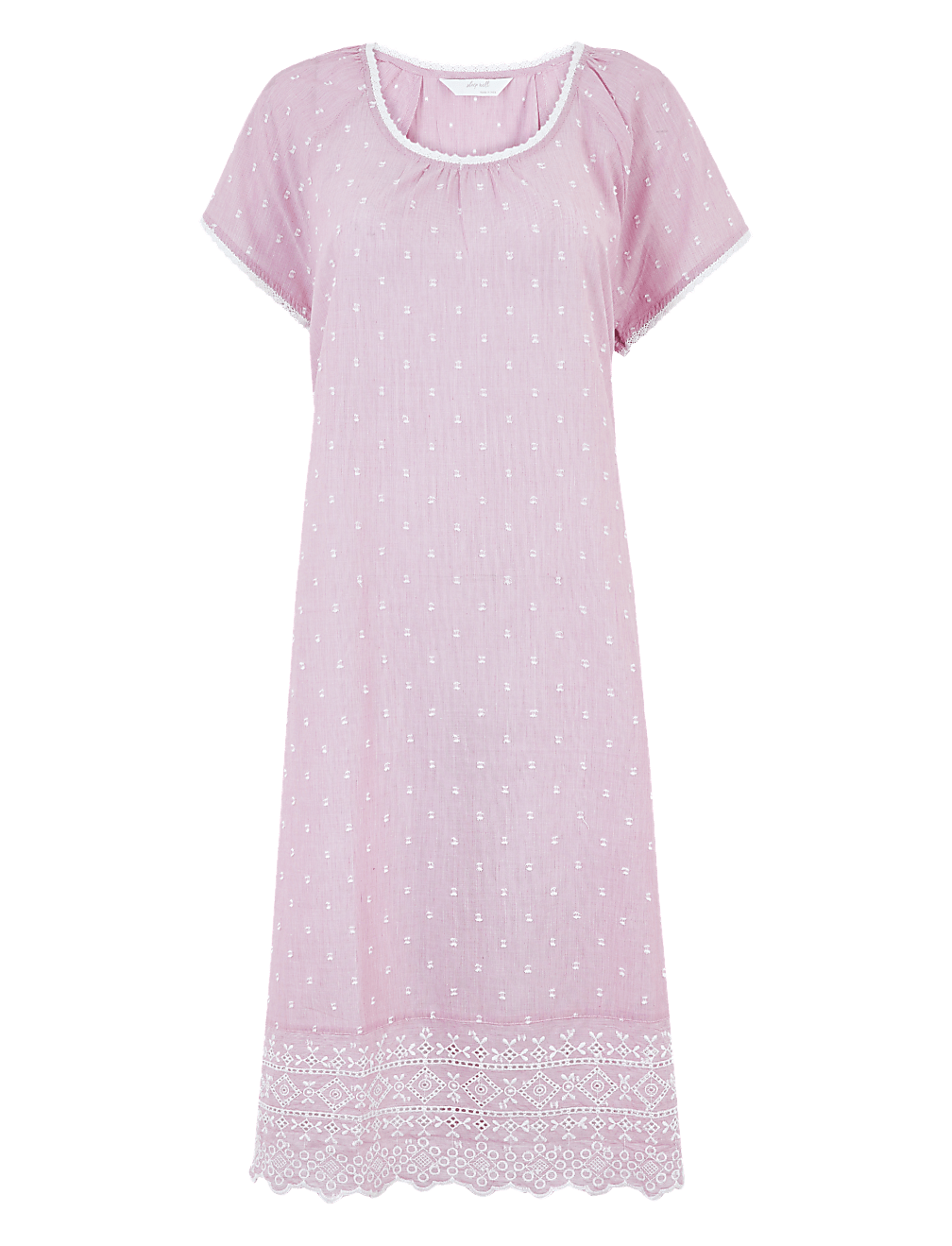 Pure Cotton Broderie Nightdress