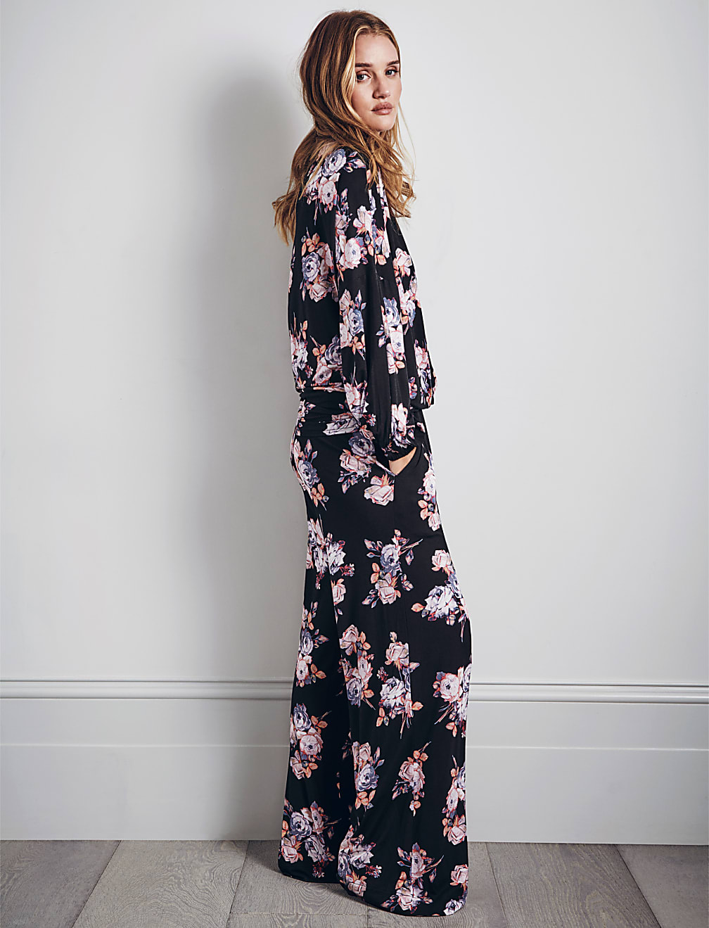 Jersey Floral Print Pyjama Set