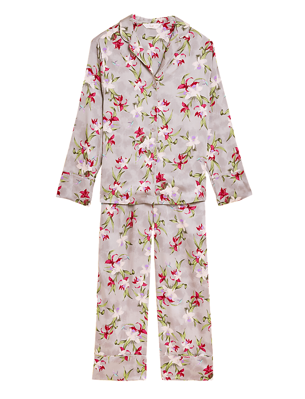 Satin Floral Print Pyjama Set