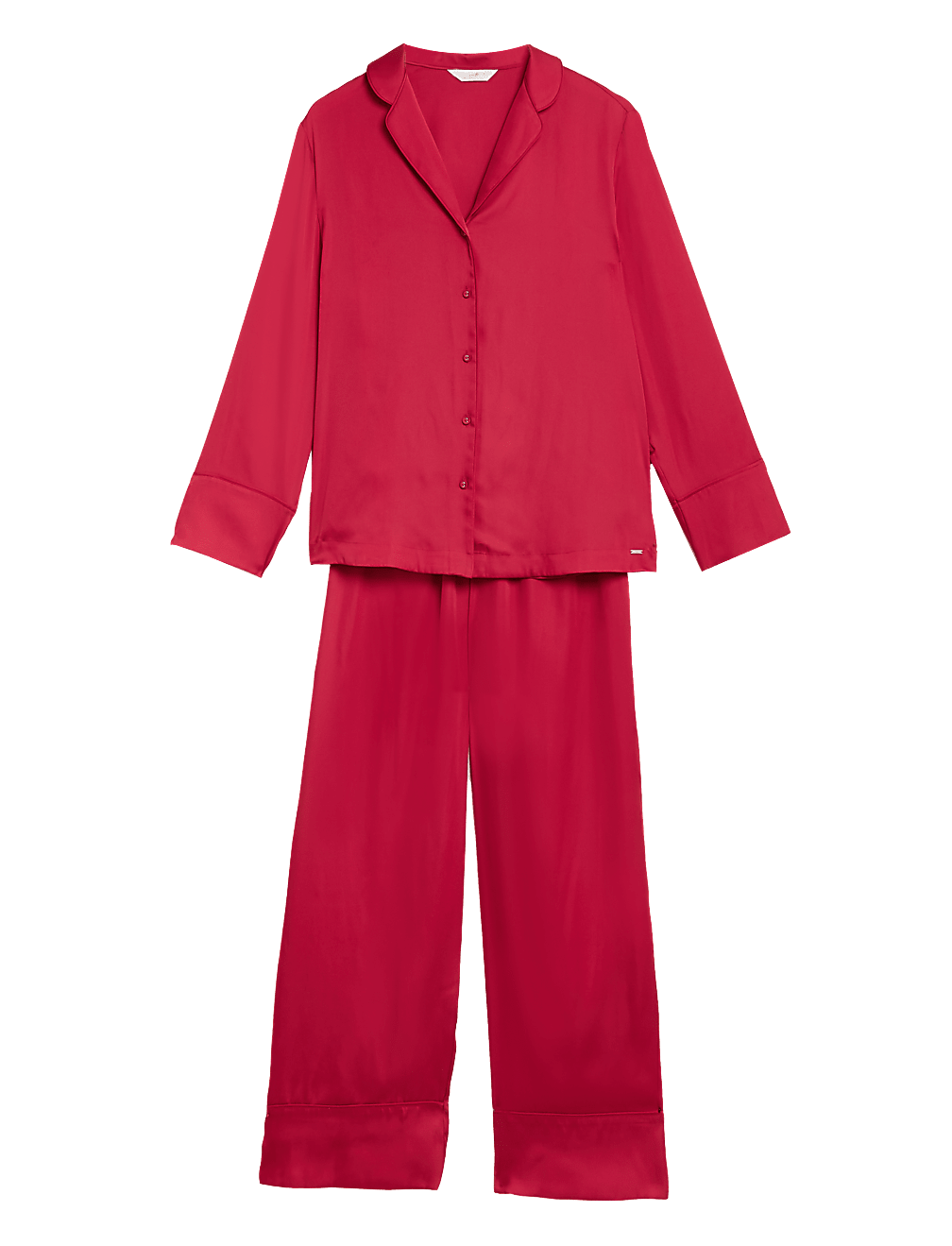 Satin Revere Collar Pyjama Set