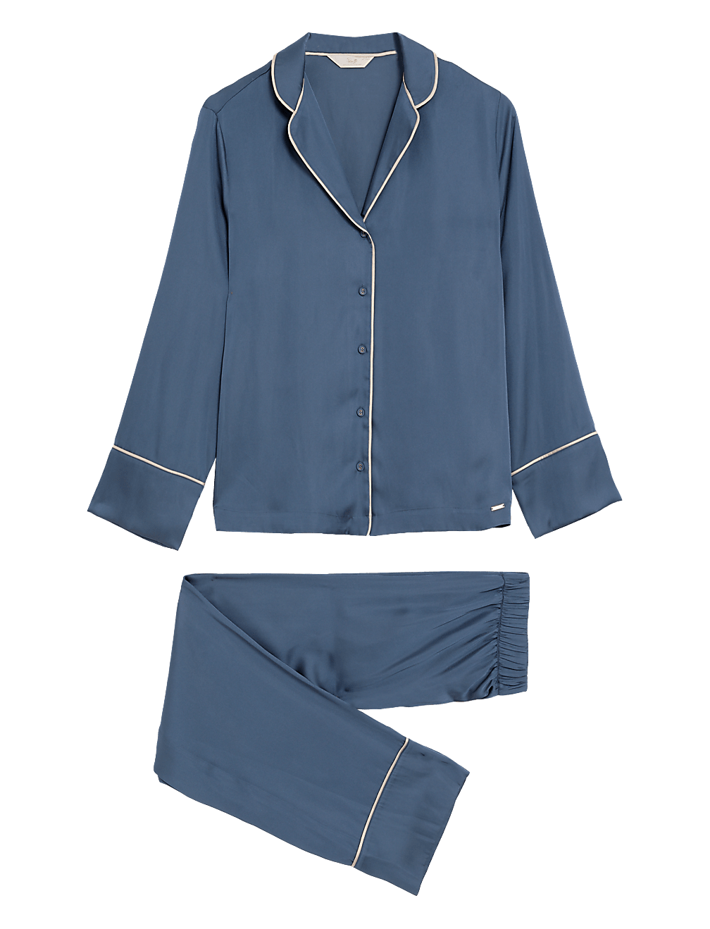 Satin Revere Collar Pyjama Set