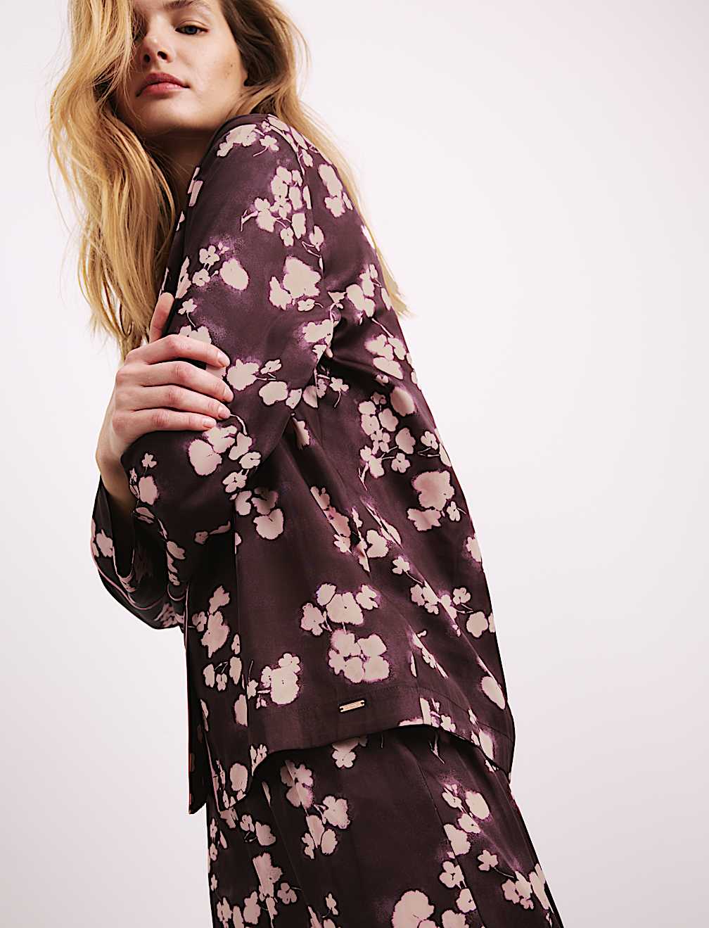 Satin Floral Print Pyjama Set