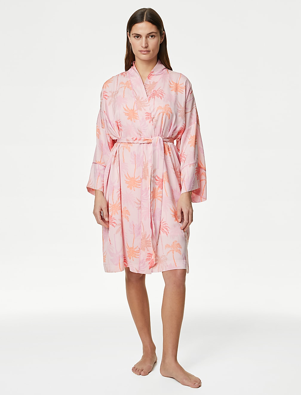 Dream Satin™ Printed Kimono Wrap