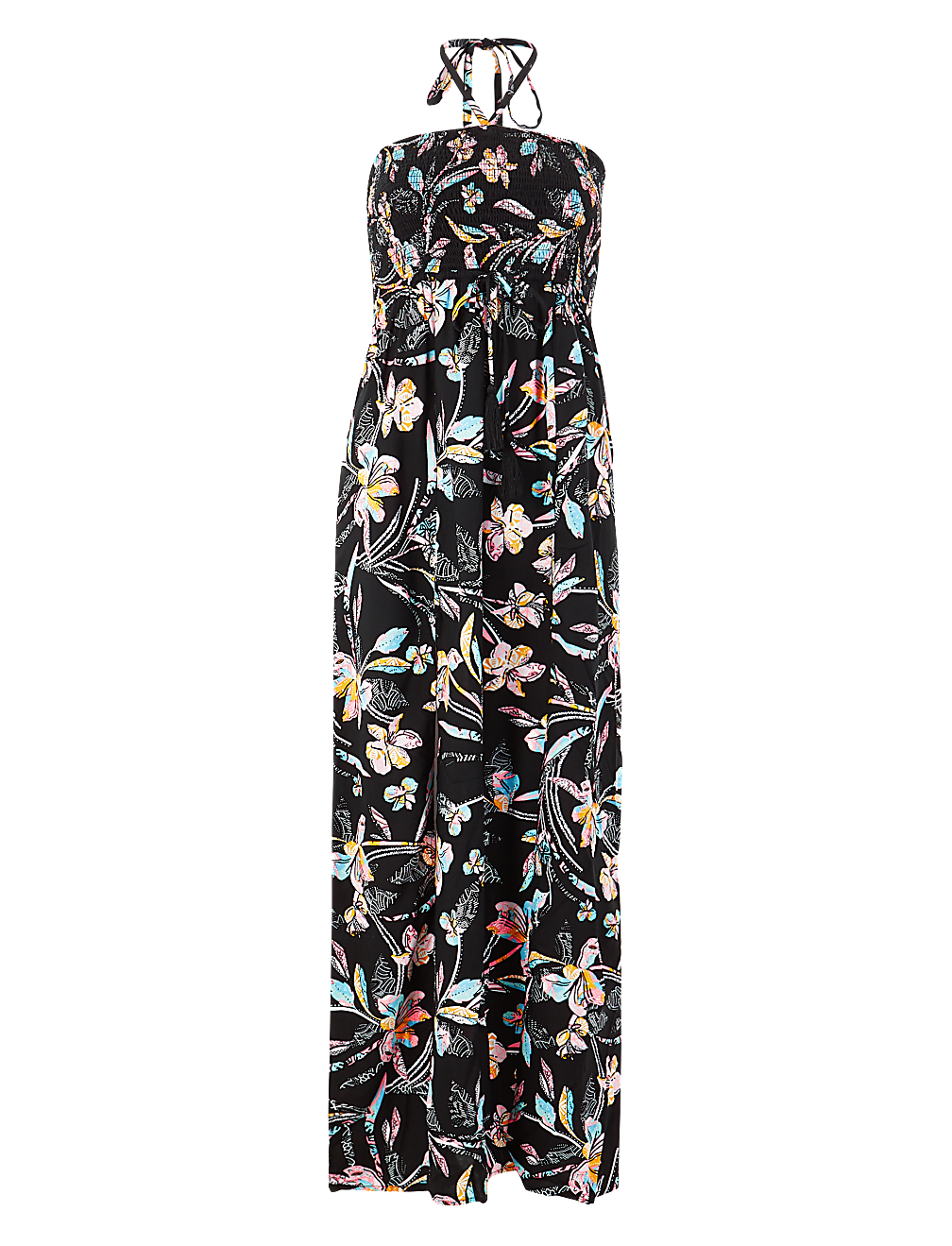 Floral Halter Neck Swing Beach Dress