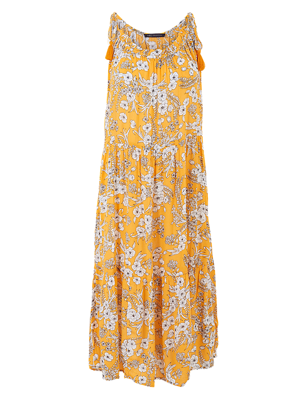 Floral Print Crinkle Slip Beach Dress