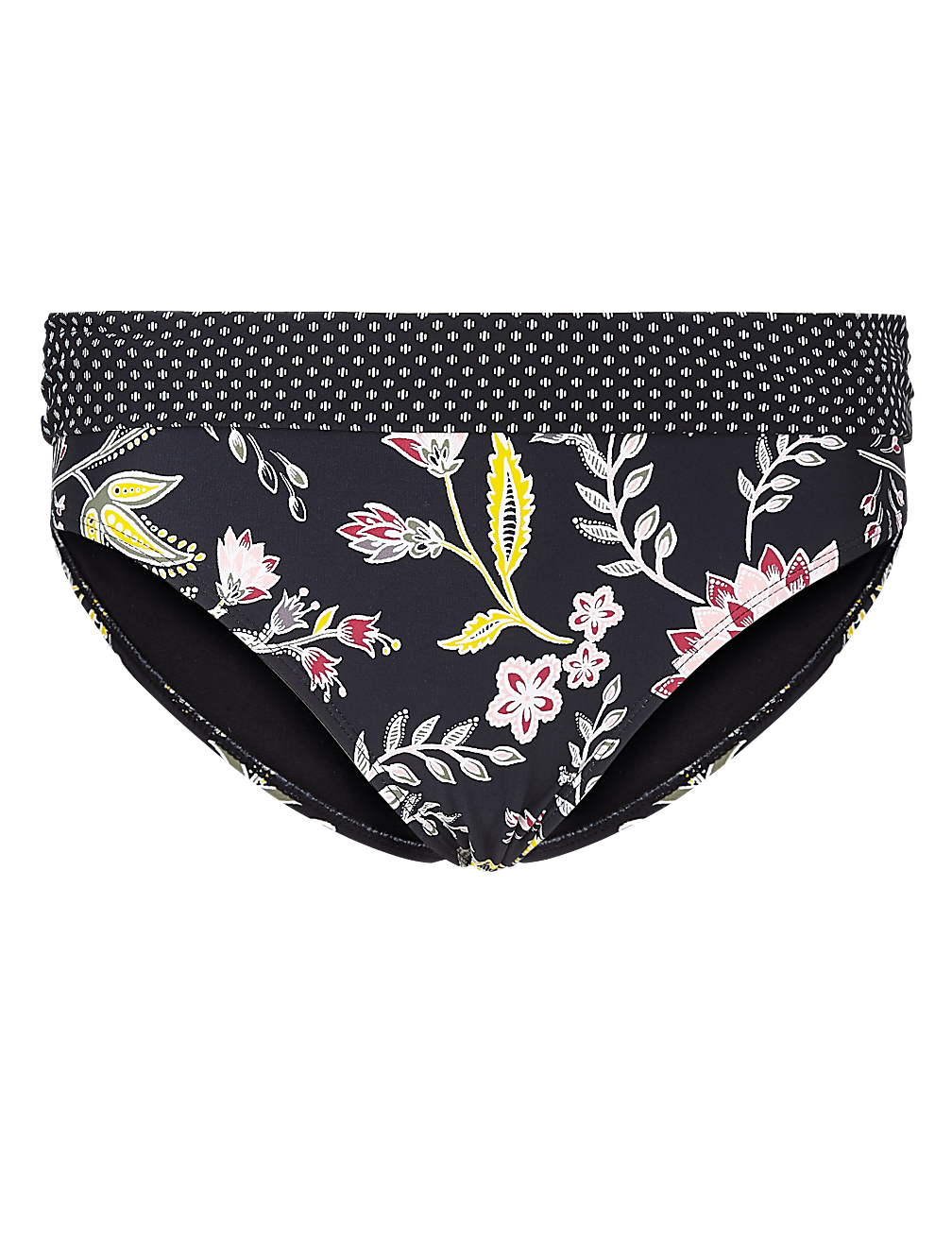 Floral Print Roll Top Bikini Bottoms