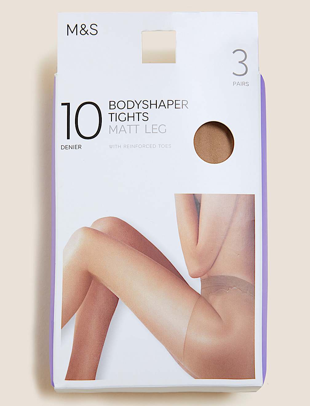 3pk 10 Denier Body Shaper Tights