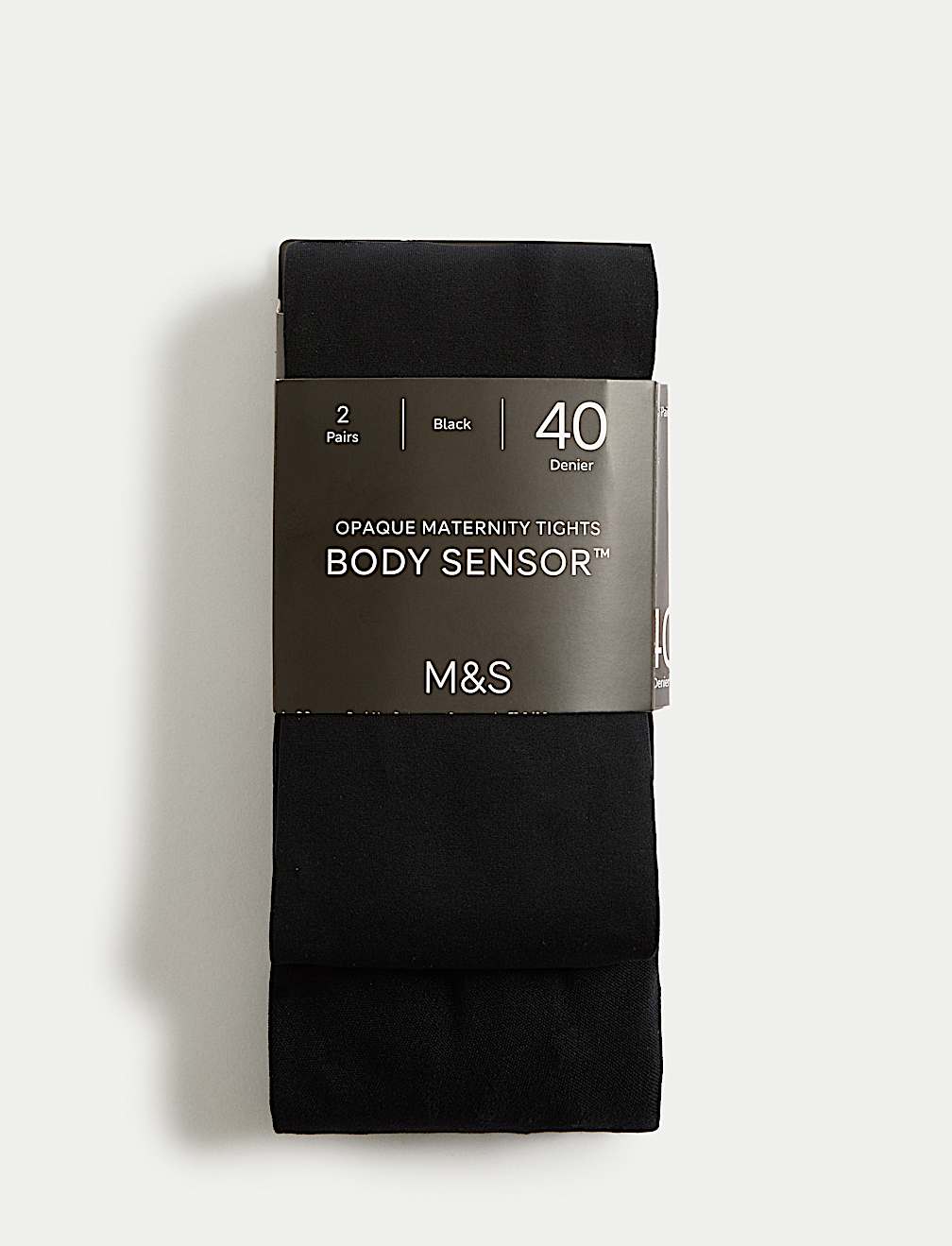 2pk 40 Denier Body Sensor Maternity Tights