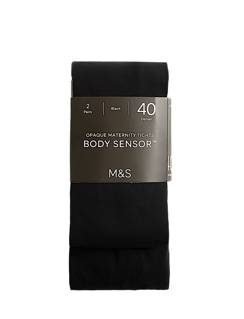 2pk 40 Denier Body Sensor Maternity Tights