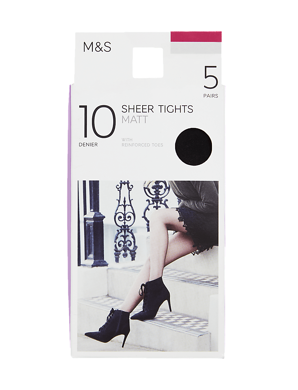 5pk 10 Denier Tights