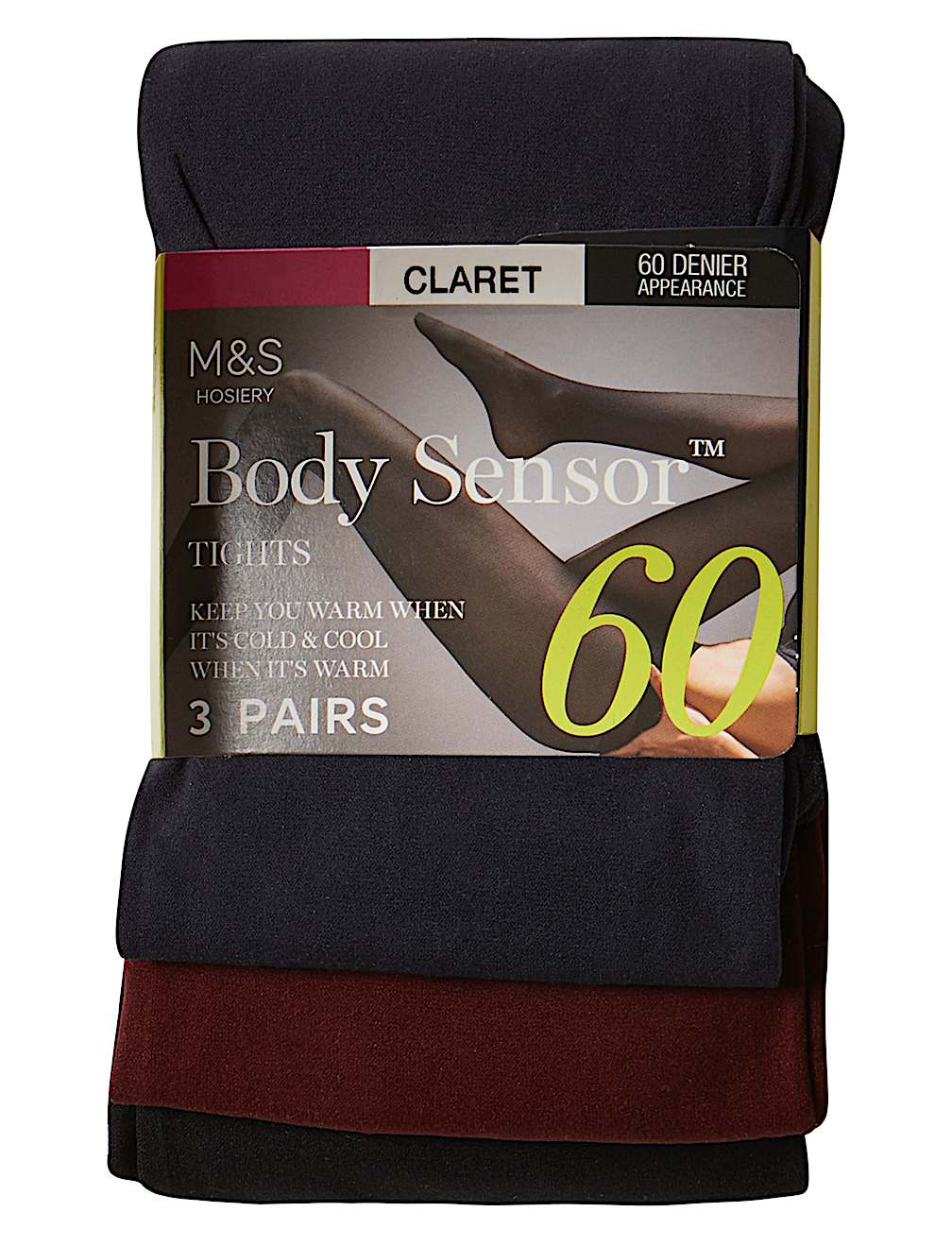3pk 60 Denier Body Sensor&trade; Tights