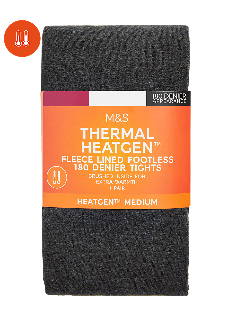 180 Denier Heatgen&trade; Footless Tights