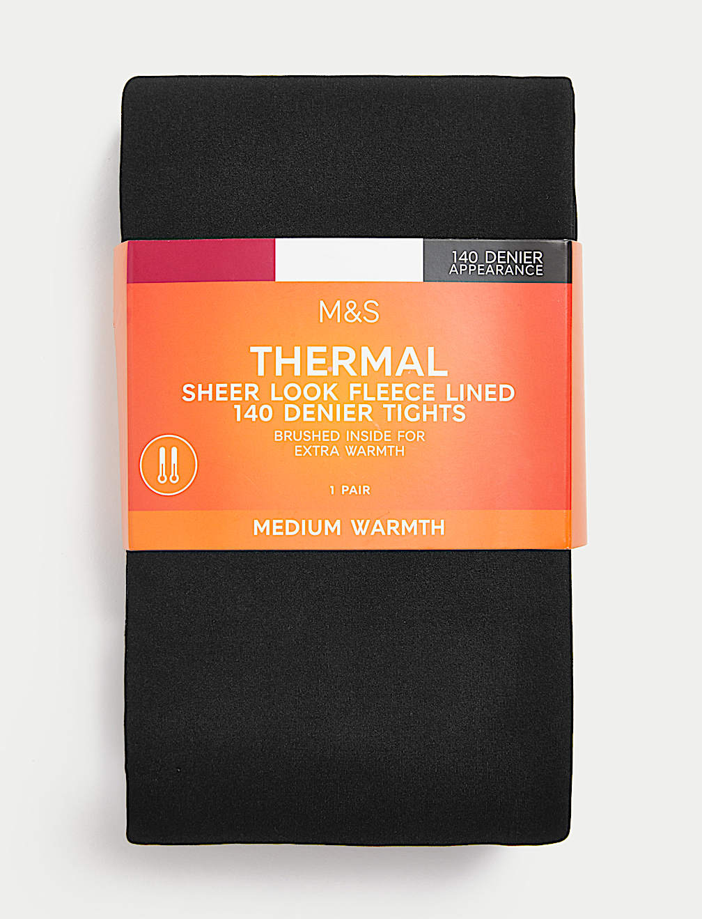 140 Denier Thermal Sheer Fleece Tights