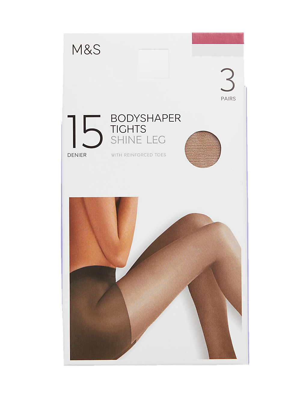 3pk 15 Denier Body Shaping Tights