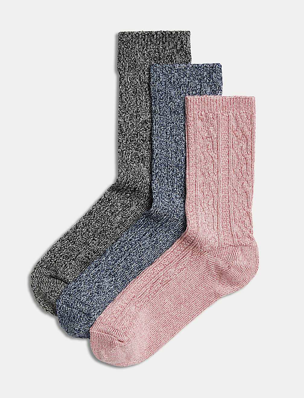 3pk Sumptuously Soft™ Thermal Socks