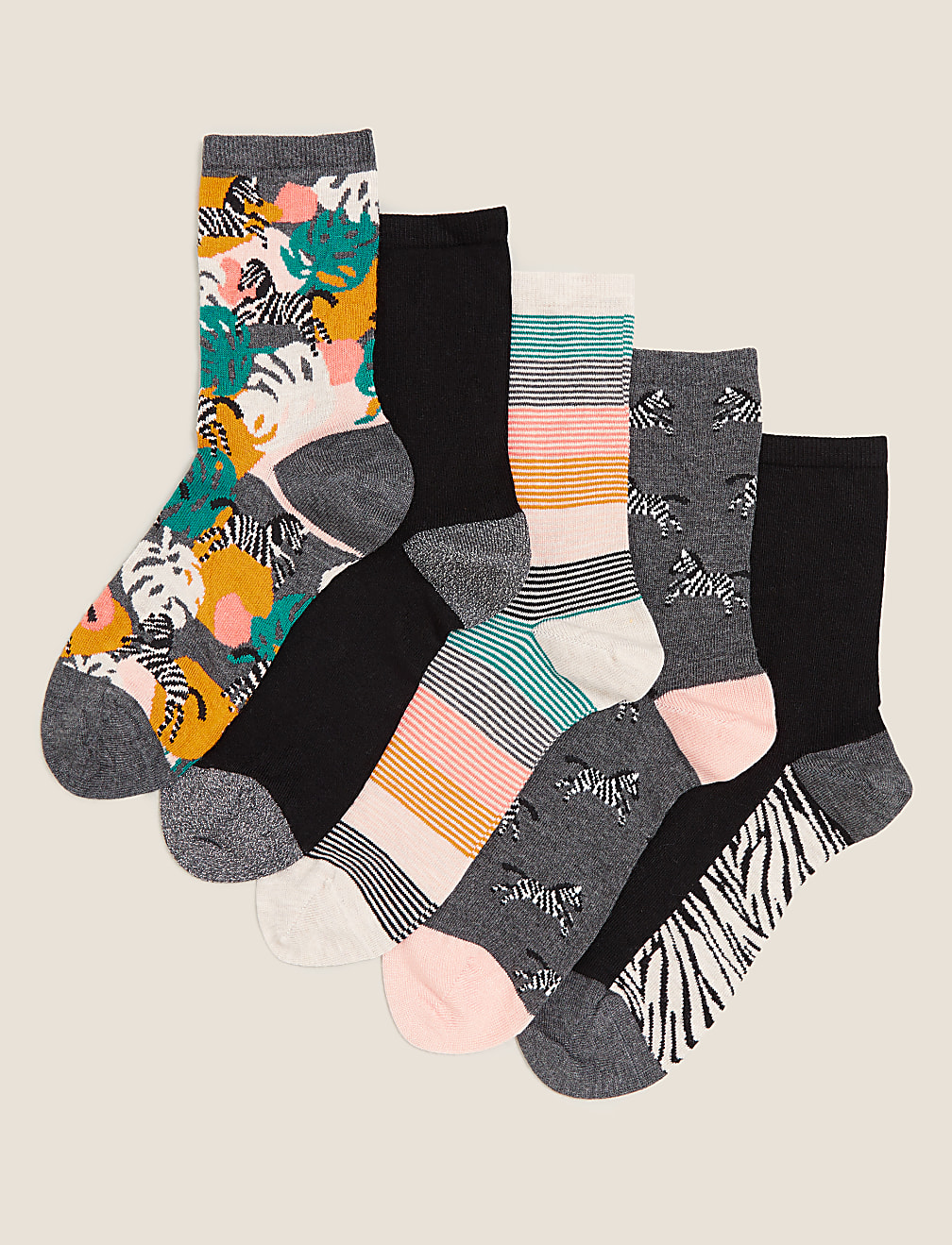 5pk Sumptuously Soft™ Ankle High Socks