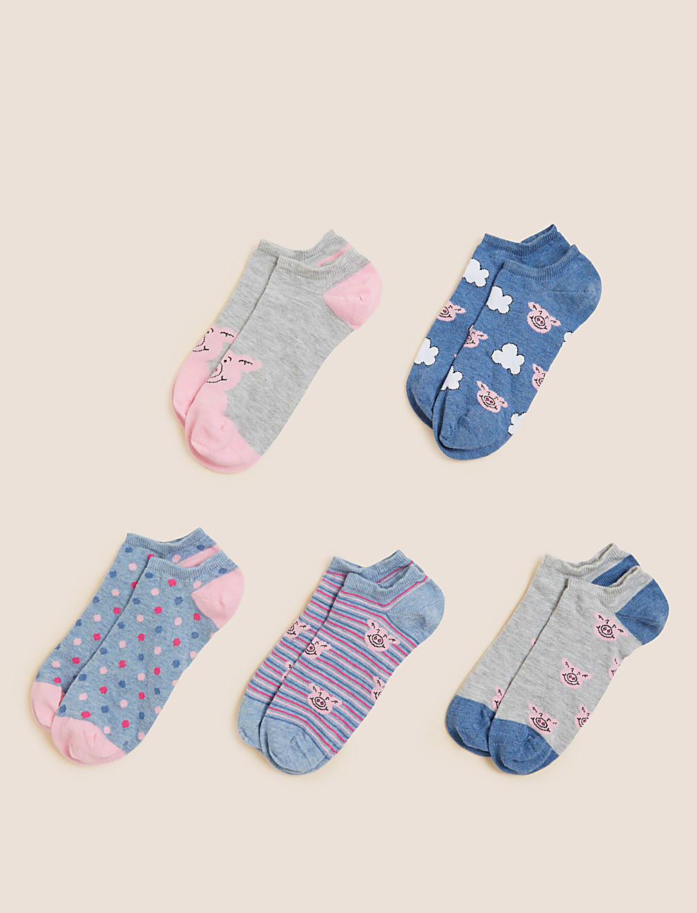 5pk Cotton Rich Percy Pig™ Trainer Liners™