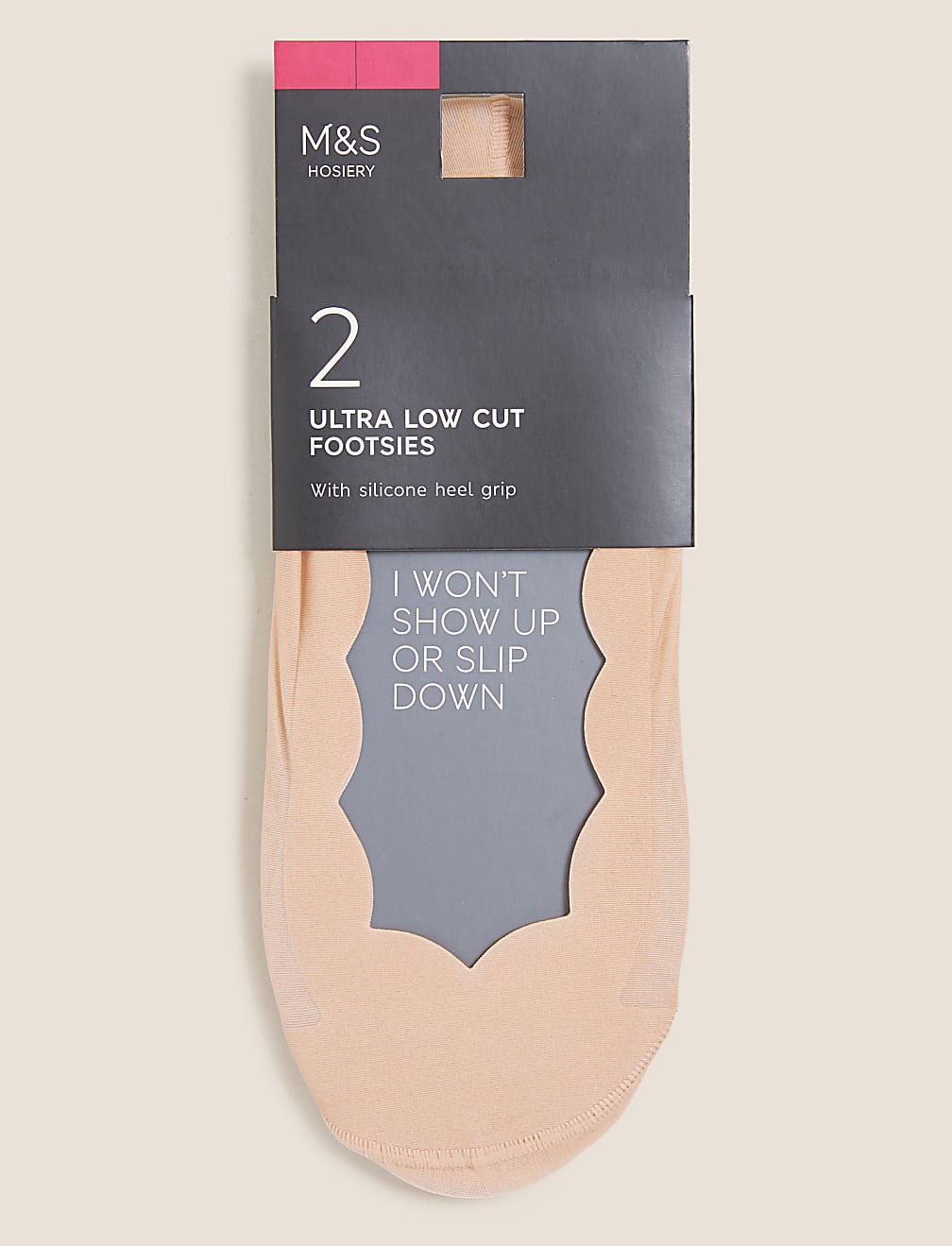 2pk Ultra Low Cut Footsies