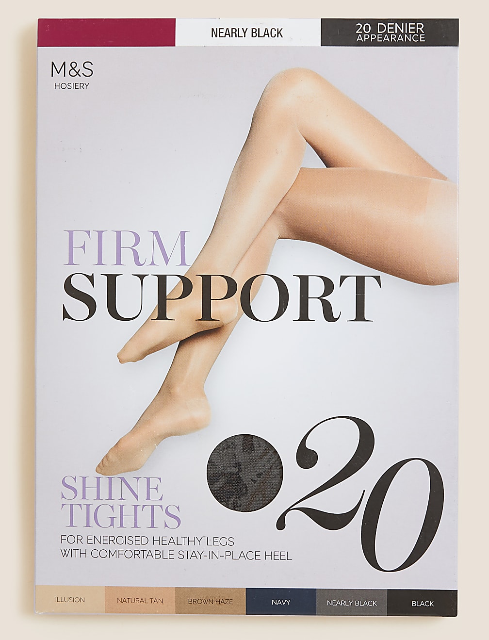 20 Denier Firm Support Tights