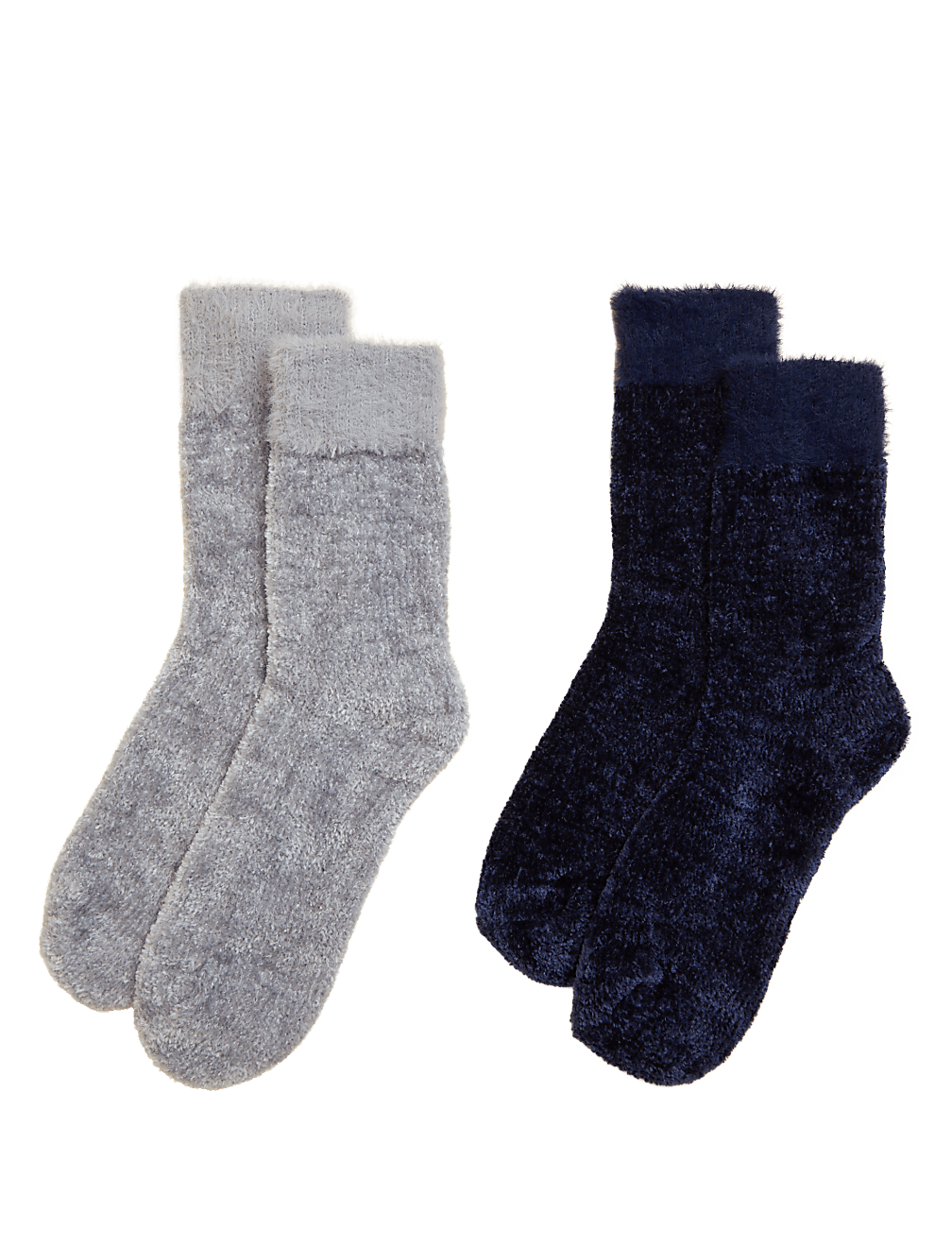 2pk Recycled Thermal Velvet Cosy Socks
