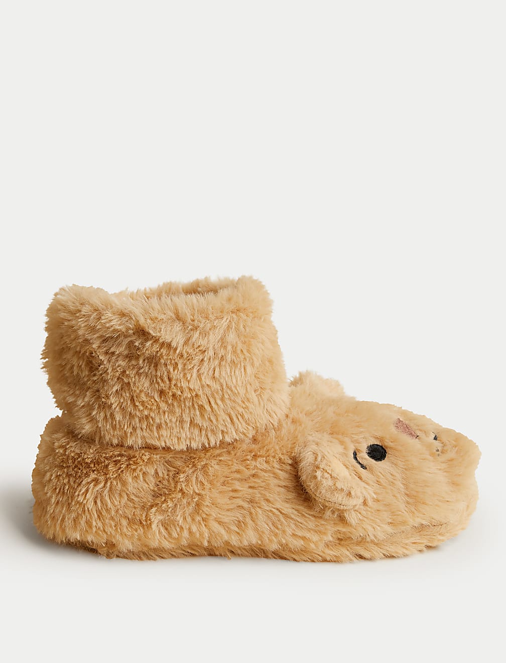 Faux Fur Spencer Bear™ Thermal Slipper Socks