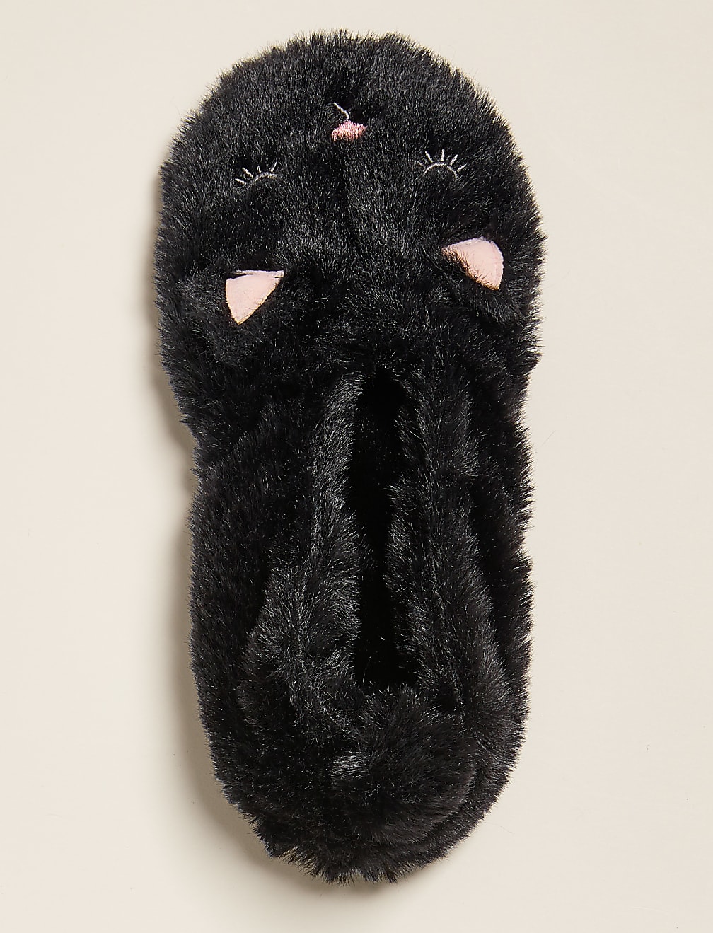 Faux Fur Cat Print Ballet Slipper Socks