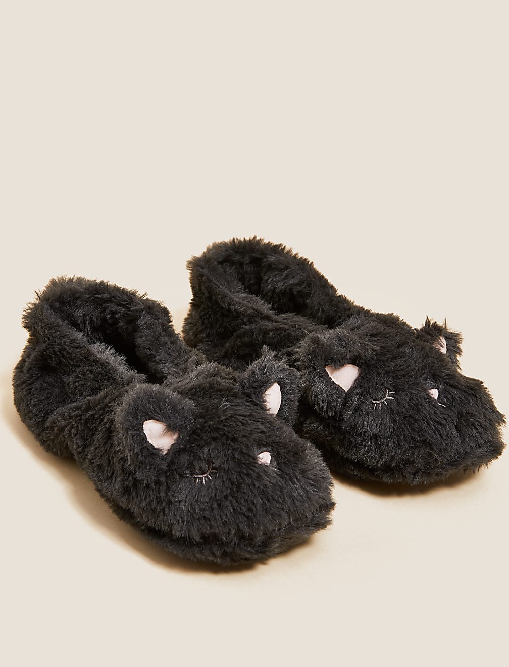 Faux Fur Ballerina Slipper Socks
