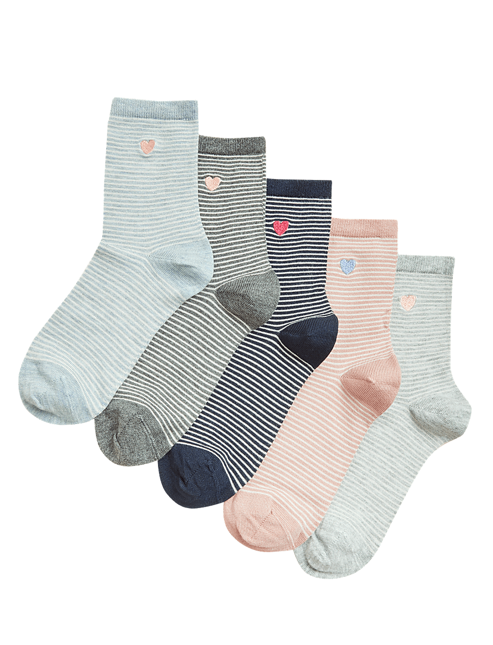 5pk Sumptuously Soft Ankle High Socks