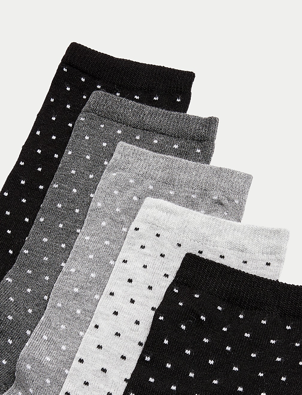 5pk Seamless Toes Ankle High Socks