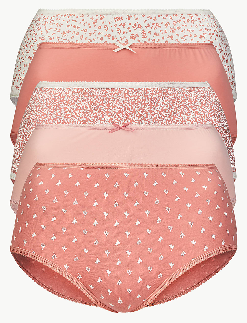5 Pack Pure Cotton Midi Knickers