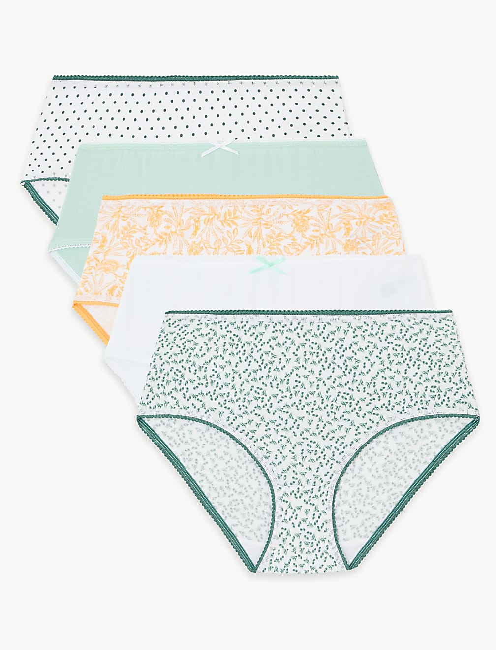 5 Pack Cotton Rich Midi Knickers