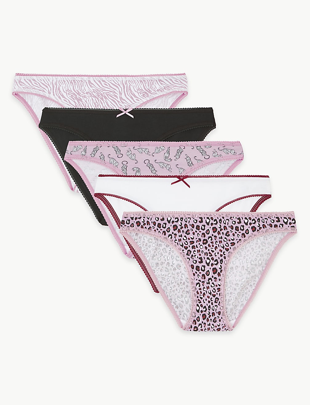 5 Pack Cotton Rich Bikini Knickers
