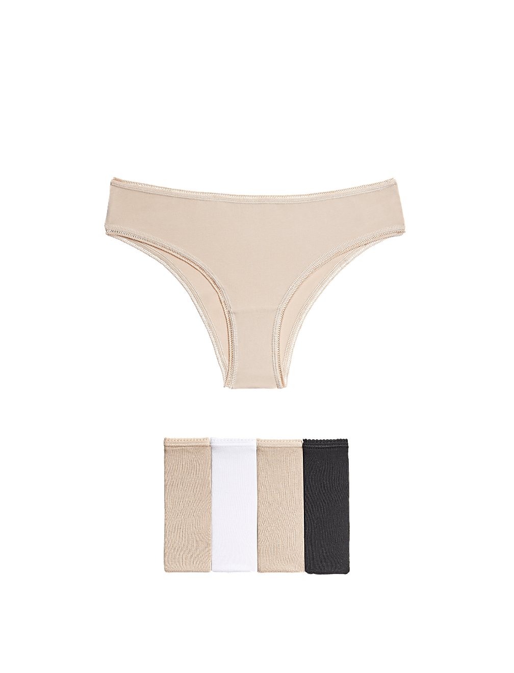 Pack of 5 Cotton Mix Plain Knickers