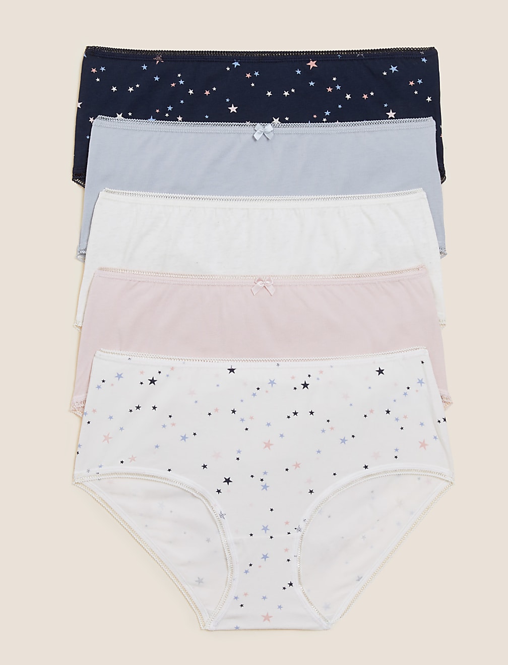5 Pack Cotton Mix Skinny Fit Briefs