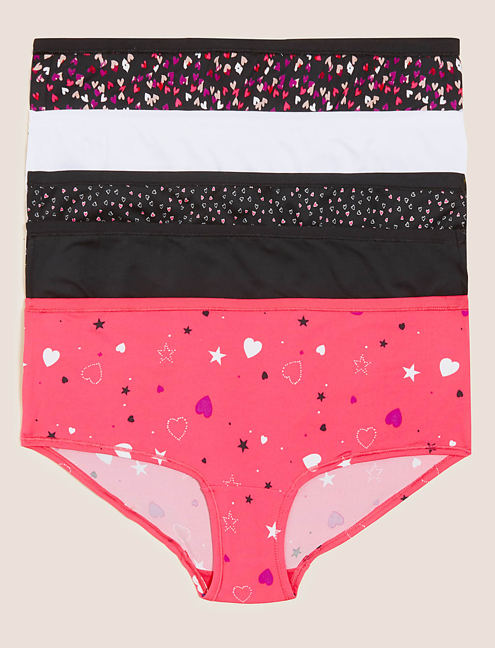 HEART NO VPL 5PK SHORT
