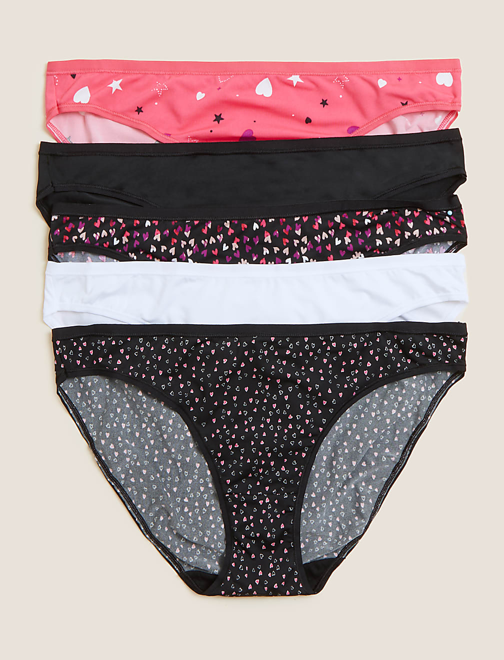 HEART NO VPL 5PK BIKINI
