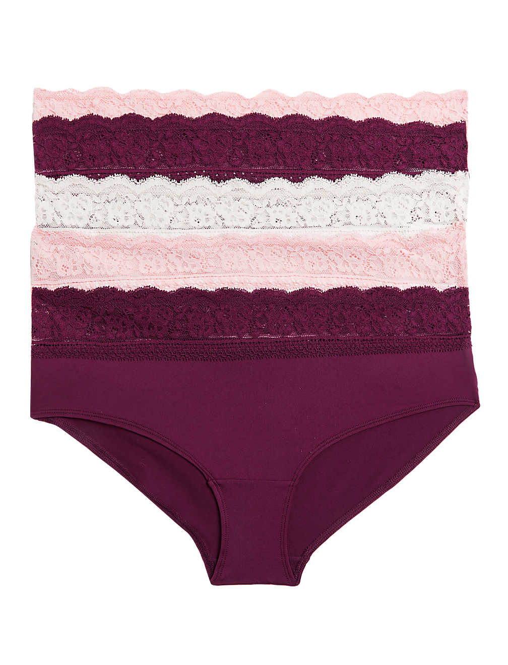 5PK Lace Low Rise Shorts Knickers