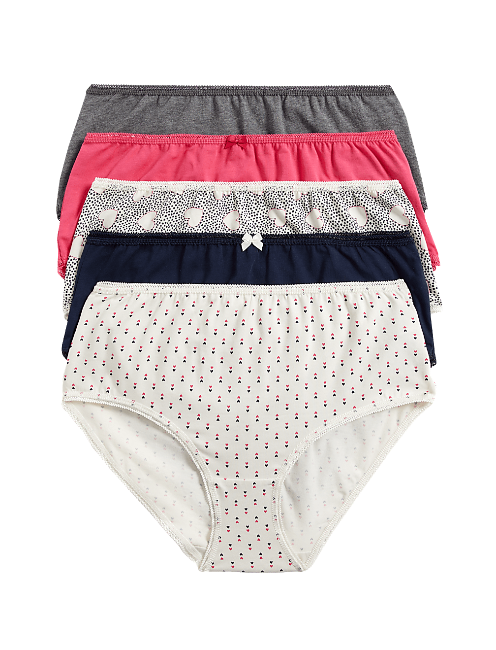 Pack 5 Cotton Mix Knickers