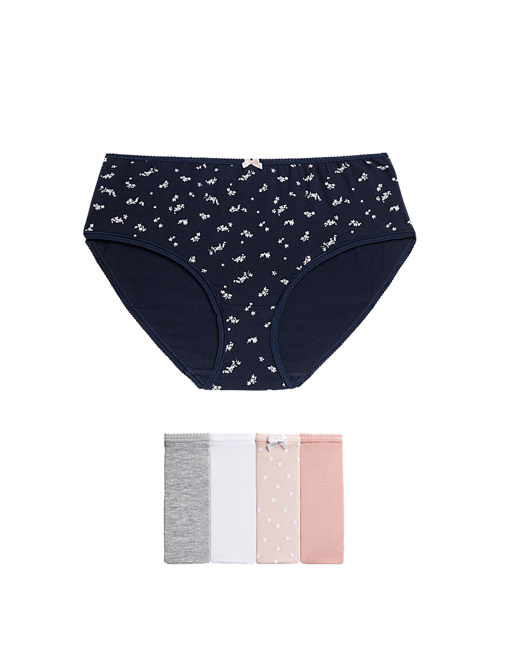 Pack 5 Cotton Mix Knickers