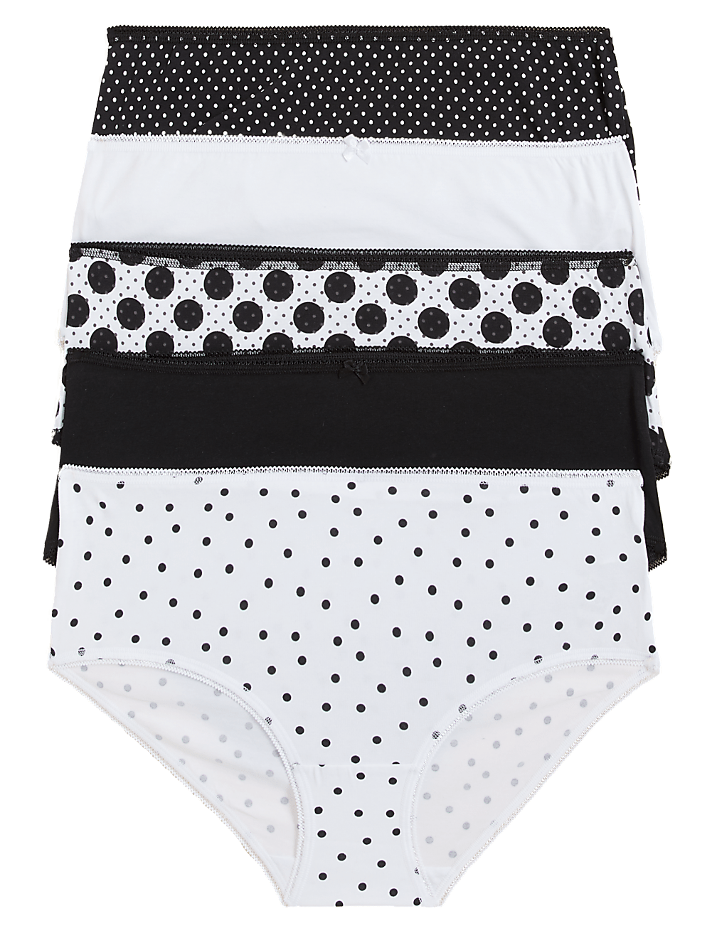 Pack 5 Cotton Mix Knickers