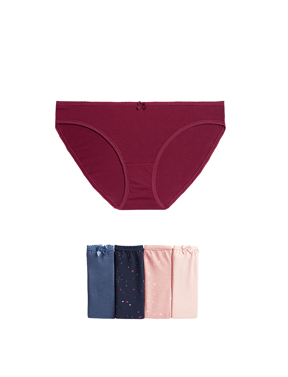 Pack 5 Cotton Mix Knickers