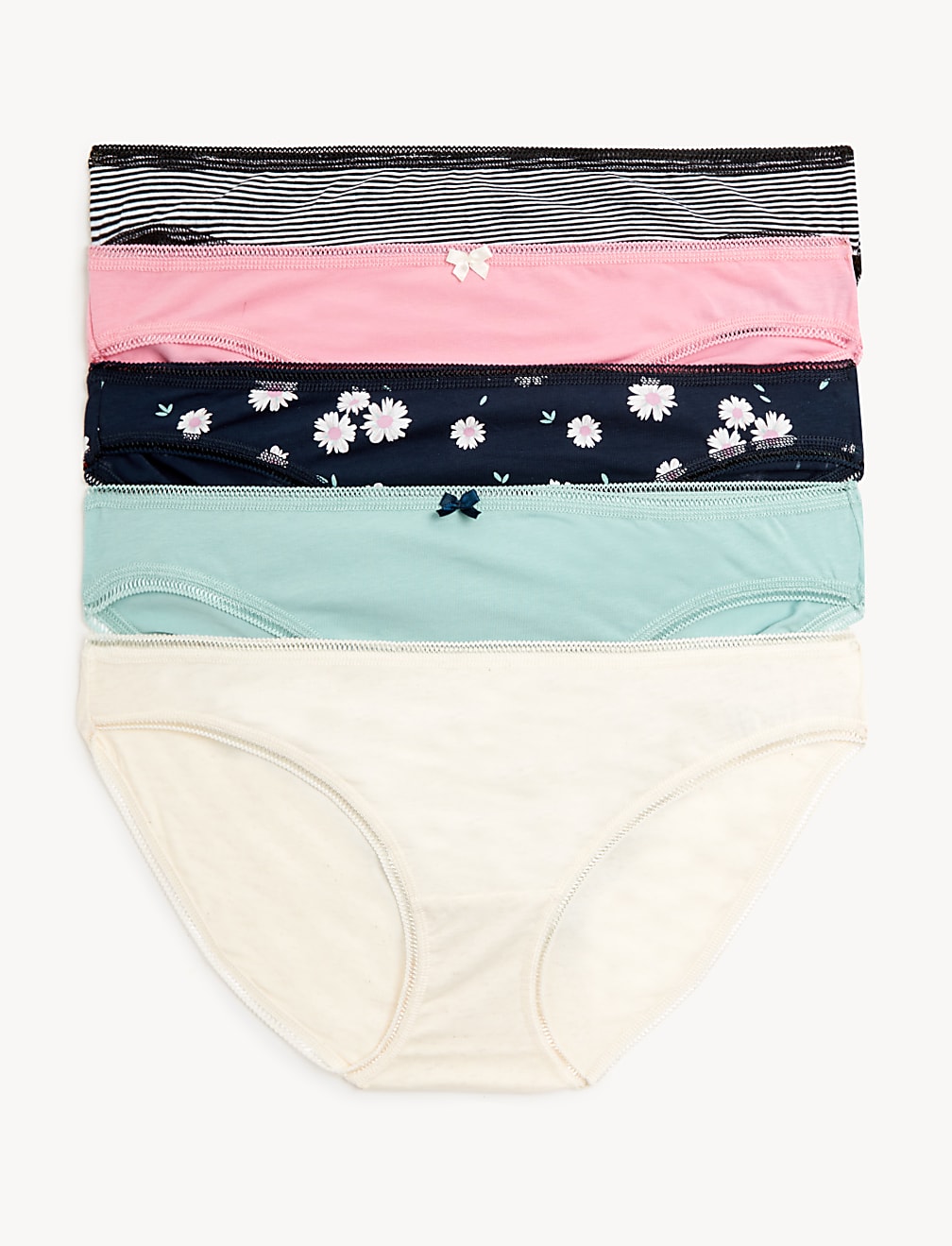 Pack 5 Cotton Mix Knickers