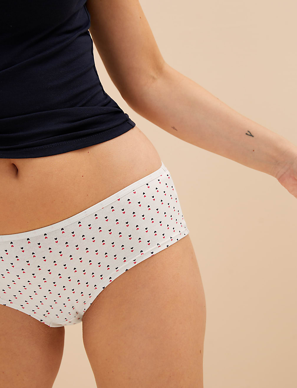 Low Rise Striped Shorts