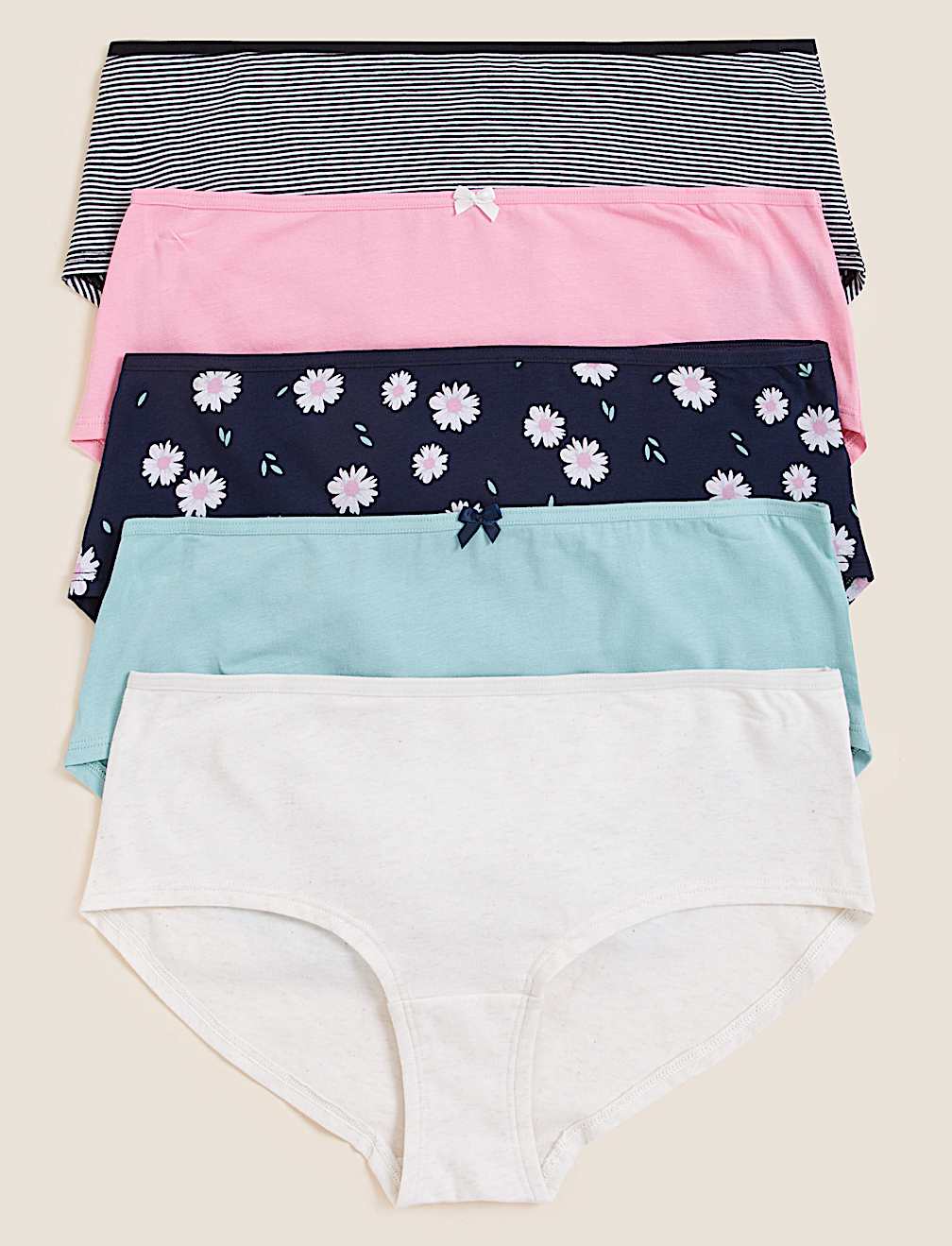 Low Rise Striped Shorts