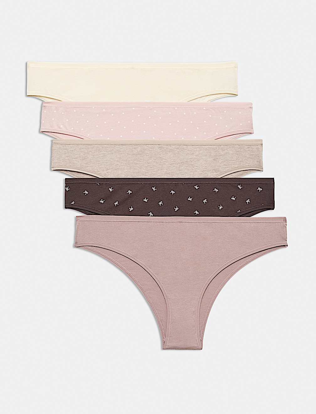 5pk Cotton Modal Brazilian Knickers