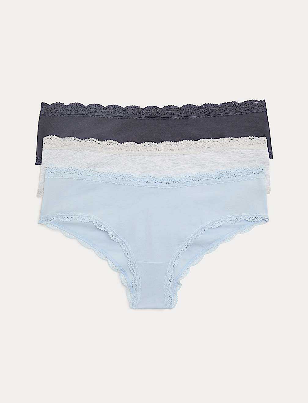 3pk Cotton Rich Hipster Knickers