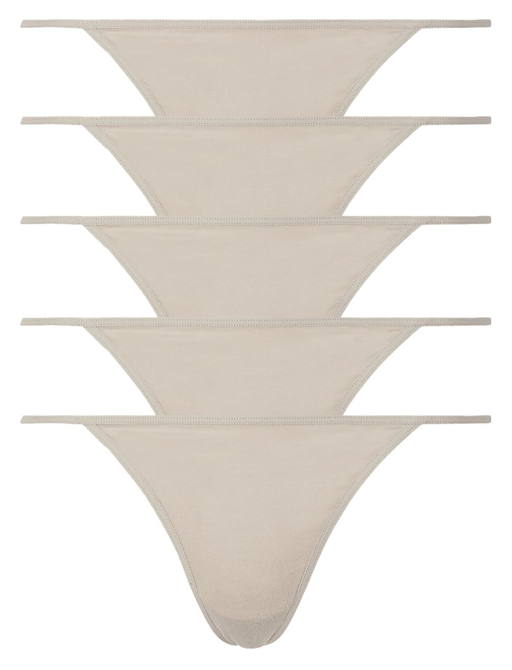 5 Pack Cotton Rich Low Rise Thongs