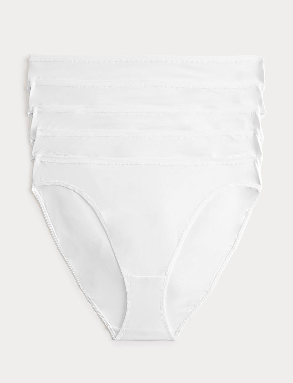 5pk Microfibre High Leg Knickers
